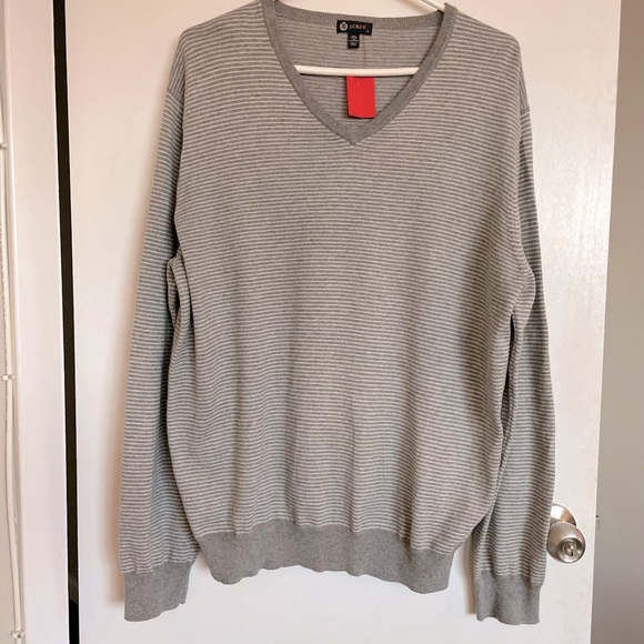 J. Crew Soft Striped V-Neck Sweater - Size L - Picture 2 of 14